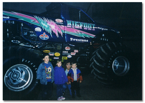 Mitch, Nikona, Launa, Brock Photo Brock Walquist, family and friends at the monster truck show.